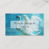 Magische zwaan tijdens een zomerregen douche visitekaartje (Voorkant)