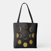 Magische zwart- en Gold-motorfasen Tote Bag (Achterkant)