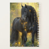 magische zwarte hengst planner (Achterkant)