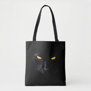 Magische zwarte kat, elegant aanpasbaar tote bag
