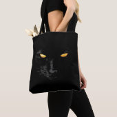Magische zwarte kat, elegant aanpasbaar tote bag (Dichtbij)
