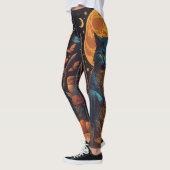 Magische zwarte kat heks Halloween Leggings (Links)
