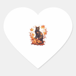 Magische zwarte kat in het herfstbos - Celestial F Hart Sticker