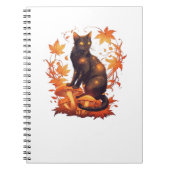 Magische zwarte kat in het herfstbos - Celestial F Notitieboek (Voorkant)