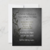 Magische zwarte kat - Kleine uitnodiging voor hage (Achterkant)