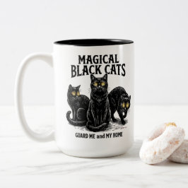 Magische Zwarte Katten Tweekleurige Koffiemok