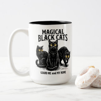 Magische Zwarte Katten Tweekleurige Koffiemok
