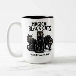 Magische Zwarte Katten Tweekleurige Koffiemok