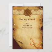 MAGISCHE ZWEEFSELPARCHTEN EN BROWN WAX SEAL MONOGR KAART (Achterkant)