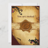 MAGISCHE ZWEEFSELPARCHTEN EN BROWN WAX SEAL MONOGR KAART (Voorkant)