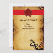 MAGISCHE ZWEEFSELPARCHTEN EN RODE WAXSEAL MONOGRAM KAART (Achterkant)