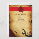 MAGISCHE ZWEEFSELPARCHTEN EN RODE WAXSEAL MONOGRAM KAART (Achterkant)