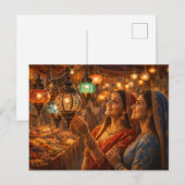 Magischer Indischer Lampenmarkt Briefkaart (Voorkant / Achterkant)