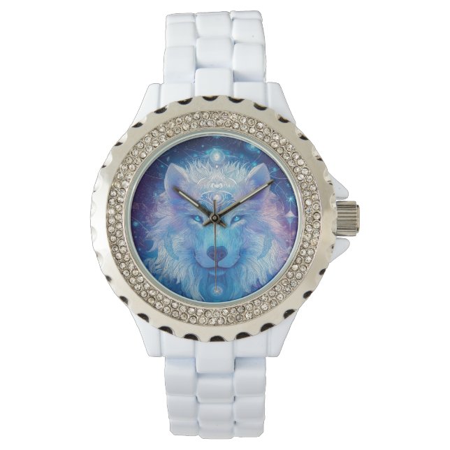 Magischer Wolf Armbanduhr für Damen Horloge (Voorkant)