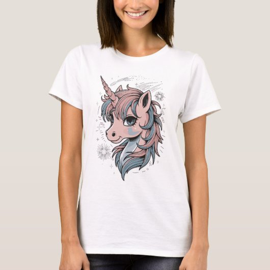 Magisches Einhorn mit Sternenglanz T-shirt (Voorkant)