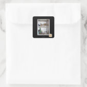 Magishun Kitteh Vierkante Sticker (Tas)