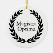 Magistra Optima Latijn leraar Keramisch Ornament (Voorkant)