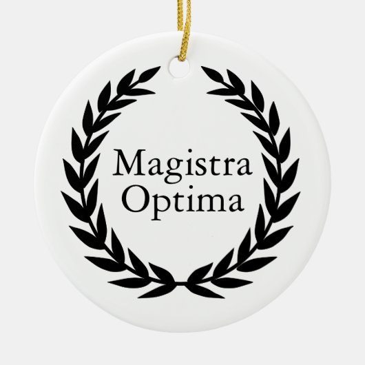 Magistra Optima Latijn leraar Keramisch Ornament (Voorkant)