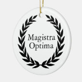 Magistra Optima Latijn leraar Keramisch Ornament (Links)