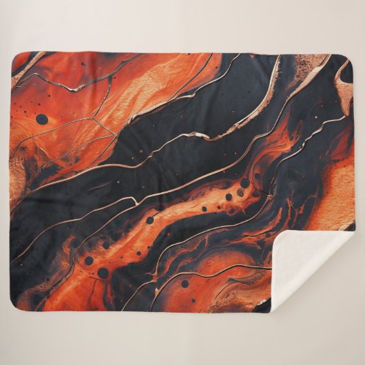 Magma Bloom Sherpa Deken (Voorkant (horizontaal))