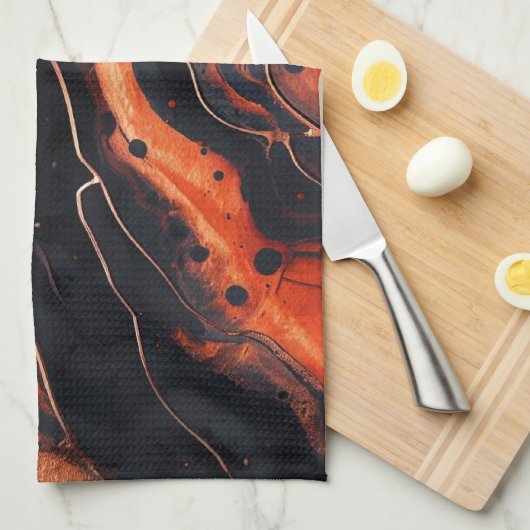 Magma Bloom Theedoek (Quarter Fold)