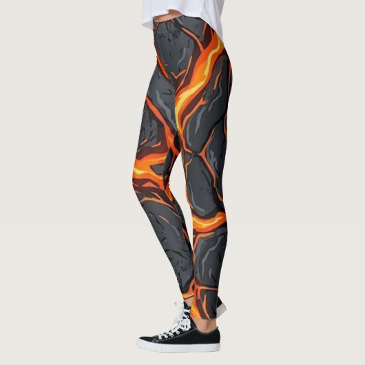 Magma Fissure Pulse Patroon  Leggings dames  (Links)