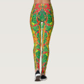 Magma in de Amazone Green en Red Splatter Leggings (Achterkant)