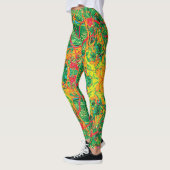 Magma in de Amazone Green en Red Splatter Leggings (Links)