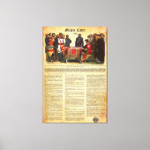 MAGNA CARTA 1215 - Engelse tekst Canvas Afdruk (Voorkant)