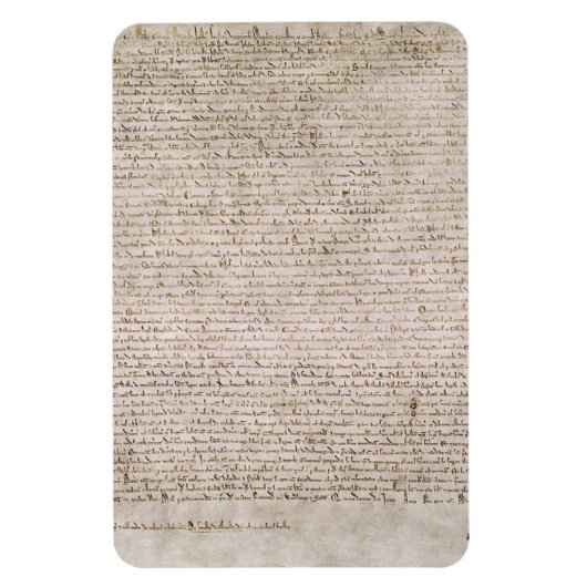 Magna Carta-exemplificatie van 1215 katoen MS Magneet (Verticaal)