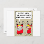 magna carta kleine printketens briefkaart (Voorkant / Achterkant)