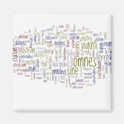 Magna Carta (Latijn) Magneet (Voorkant)