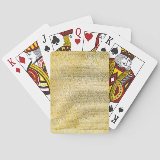Magna Carta-tekst Speelkaarten (Achterkant)