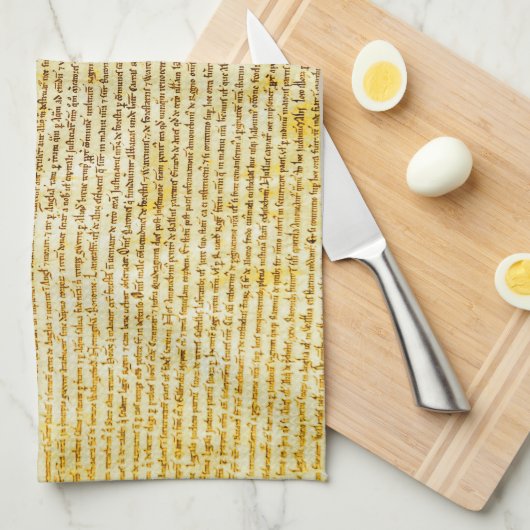 Magna Carta-tekst Theedoek (Quarter Fold)