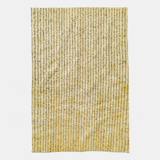 Magna Carta-tekst Theedoek (Verticaal)