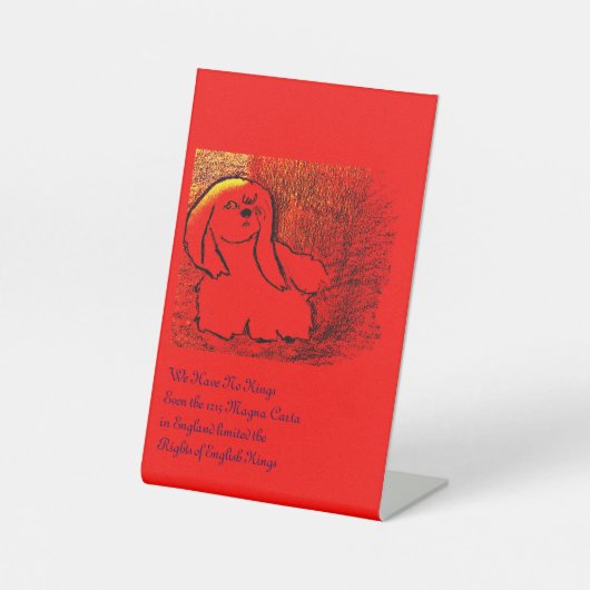 Magna Carter voetstuk, 4" x 6" Reclamebord Met Voetstuk (Voorkant)