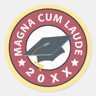Magna Cum Laude Afstuderen Jaar Ronde Sticker
