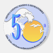 Magneet (3" rond): MLML 50th wave/sun (Voorkant)