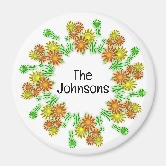 Magneet - 3D Glowende Bloemen (Voorkant)