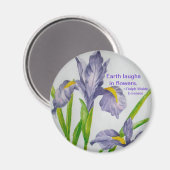 Magneet-Aarde lacht in bloemen., ~Ralph Wald... Magneet (Voorkant / Achterkant)