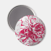 Magneet - Anjer in Rood & Wit (Voorkant / Achterkant)