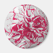 Magneet - Anjer in Rood & Wit (Voorkant)