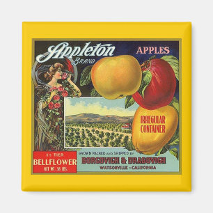 MAGNEET ~ APPLETON MERK APPELS  FRUITLABEL