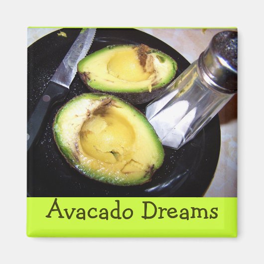 magneet-Avacado Dromen Magneet (Voorkant)