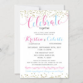 MAGNEET Baby, Vrienden gecombineerd Uitnodiging Magnetische Uitnodiging