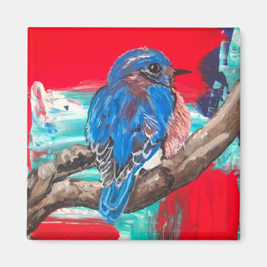 Magneet - Blauwvogel (Voorkant)