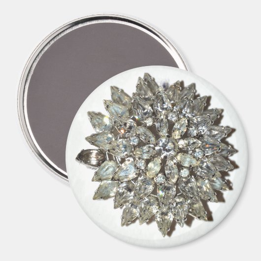 Magneet Bling Rockabilly Starburst  Broche (Voorkant / Achterkant)