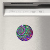 Magneet - Bokeh Fractal Paarse Terquoise (Insitu (Vaatwasser))