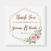 Magneet  bruiloft gunst voor de gast (Voorkant)