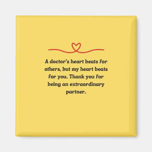 Magneet cadeau voor dokter partner (Voorkant)